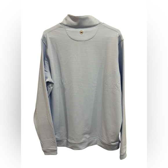 NEW!Peter Millar Pullover Mens L Blue Perth Mini Stripe Stretch Quarter Zip Golf - Picture 8 of 11